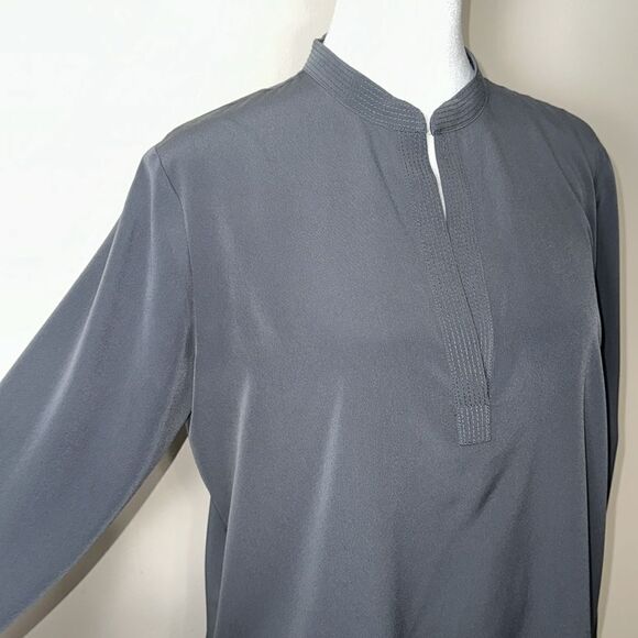 Ann Taylor S Gray Long Sleeve High Low Tunic - Picture 5 of 9